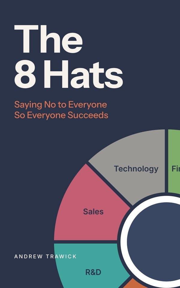 Cover of The 8 Hats: Saying No to Everyone So Everyone Succeeds, by Andrew Trawick